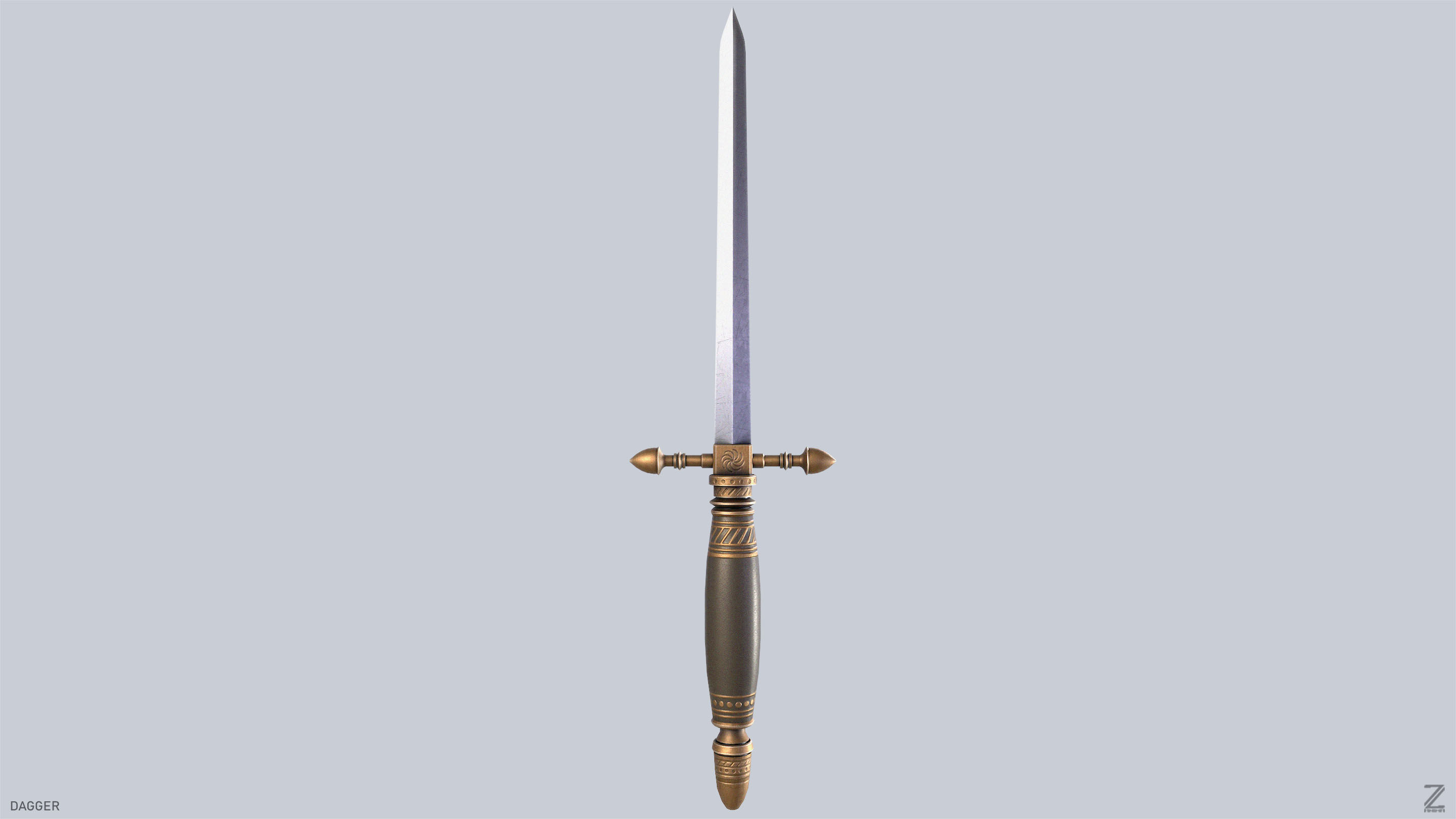 Dagger Low-poly 3D model_4