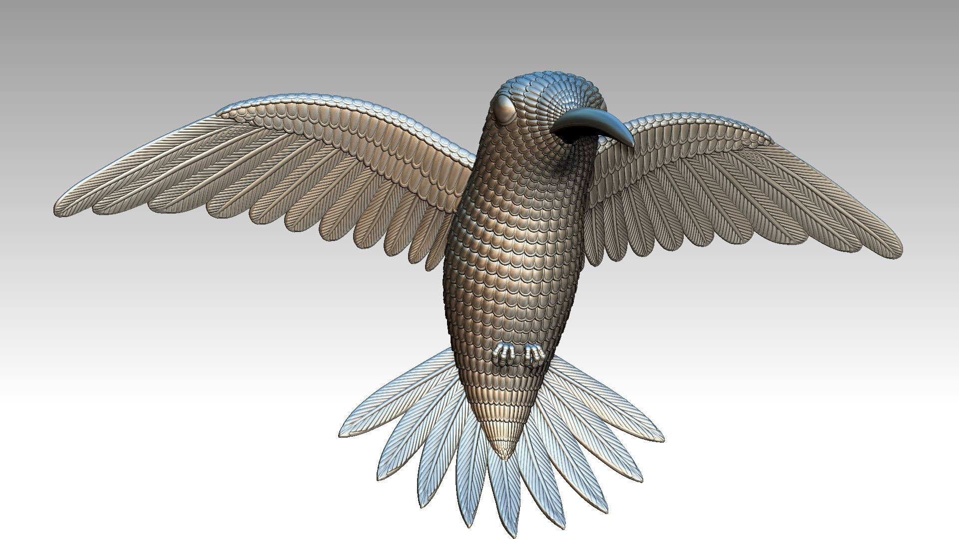 Humming Bird 3D print model for Jewellery or toy 3D print model_17
