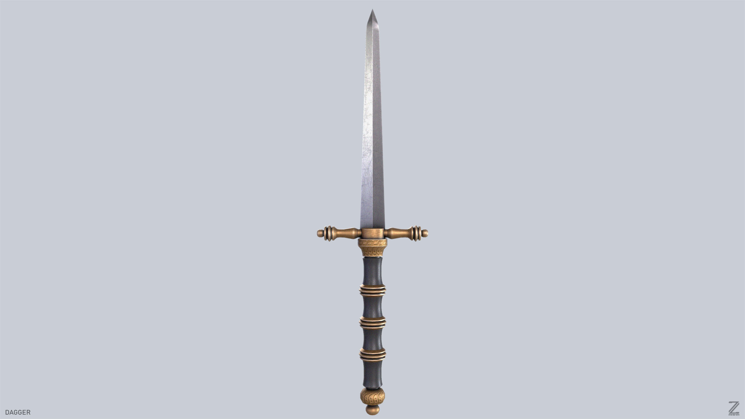 Dagger Low-poly 3D model_4