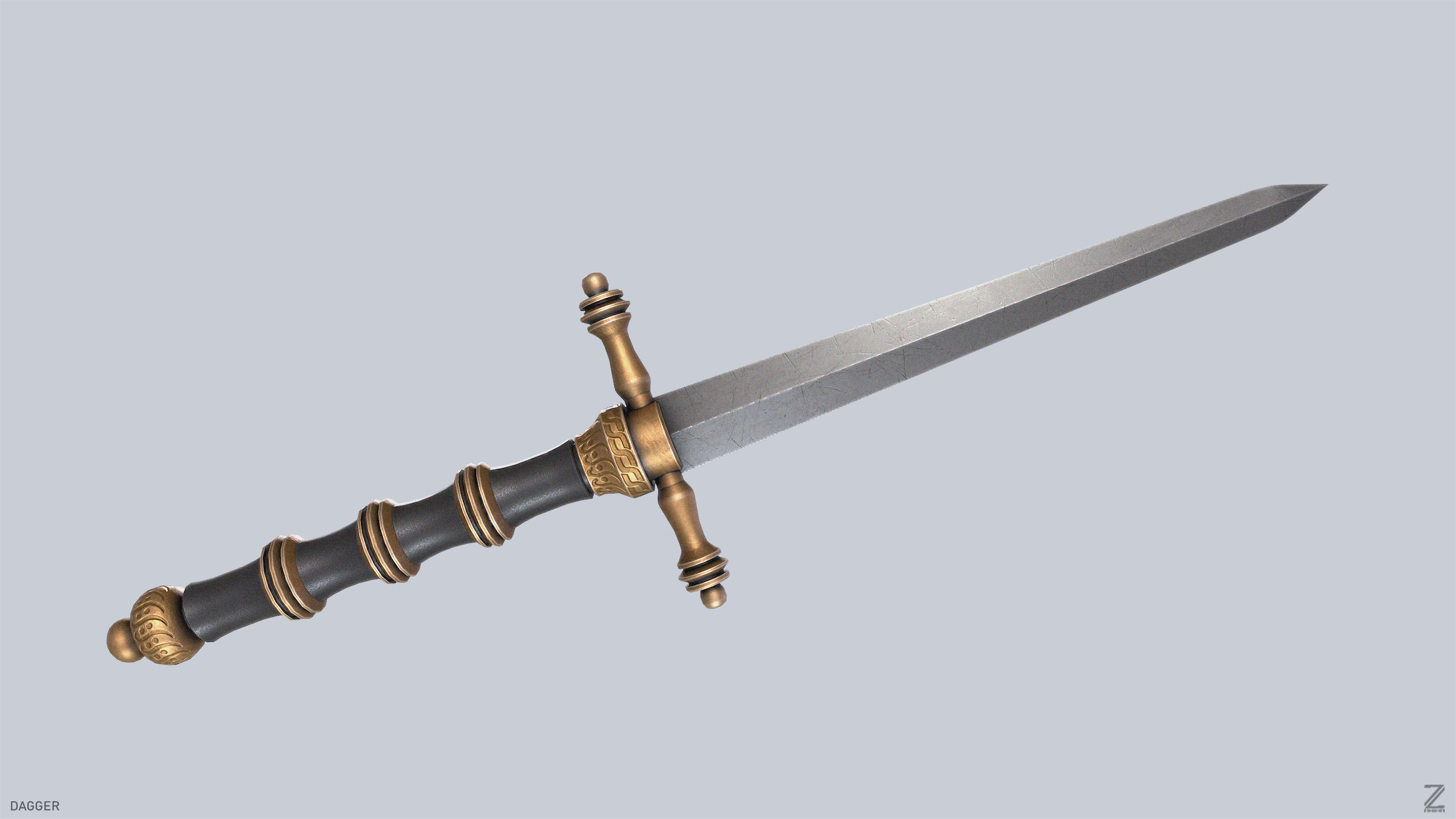 Dagger Low-poly 3D model_8