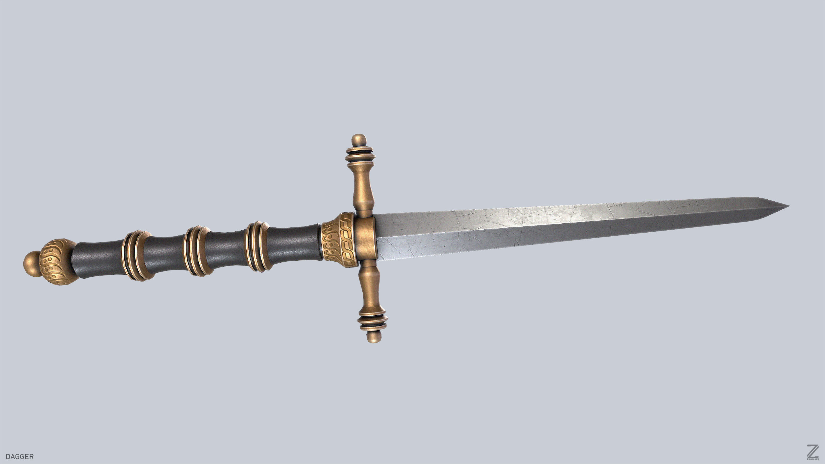 Dagger Low-poly 3D model_2