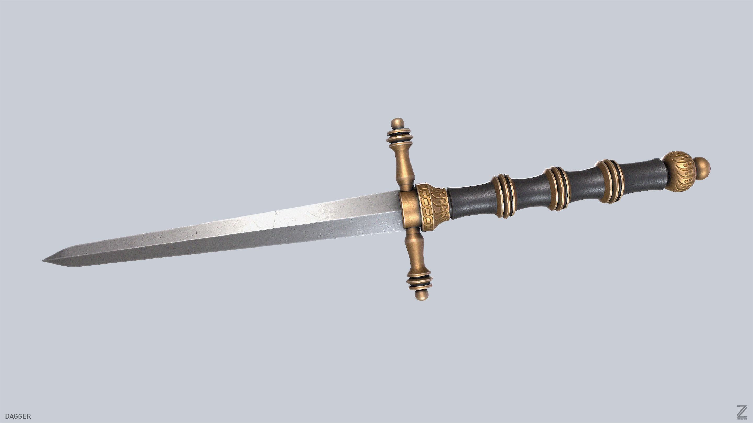 Dagger Low-poly 3D model_7