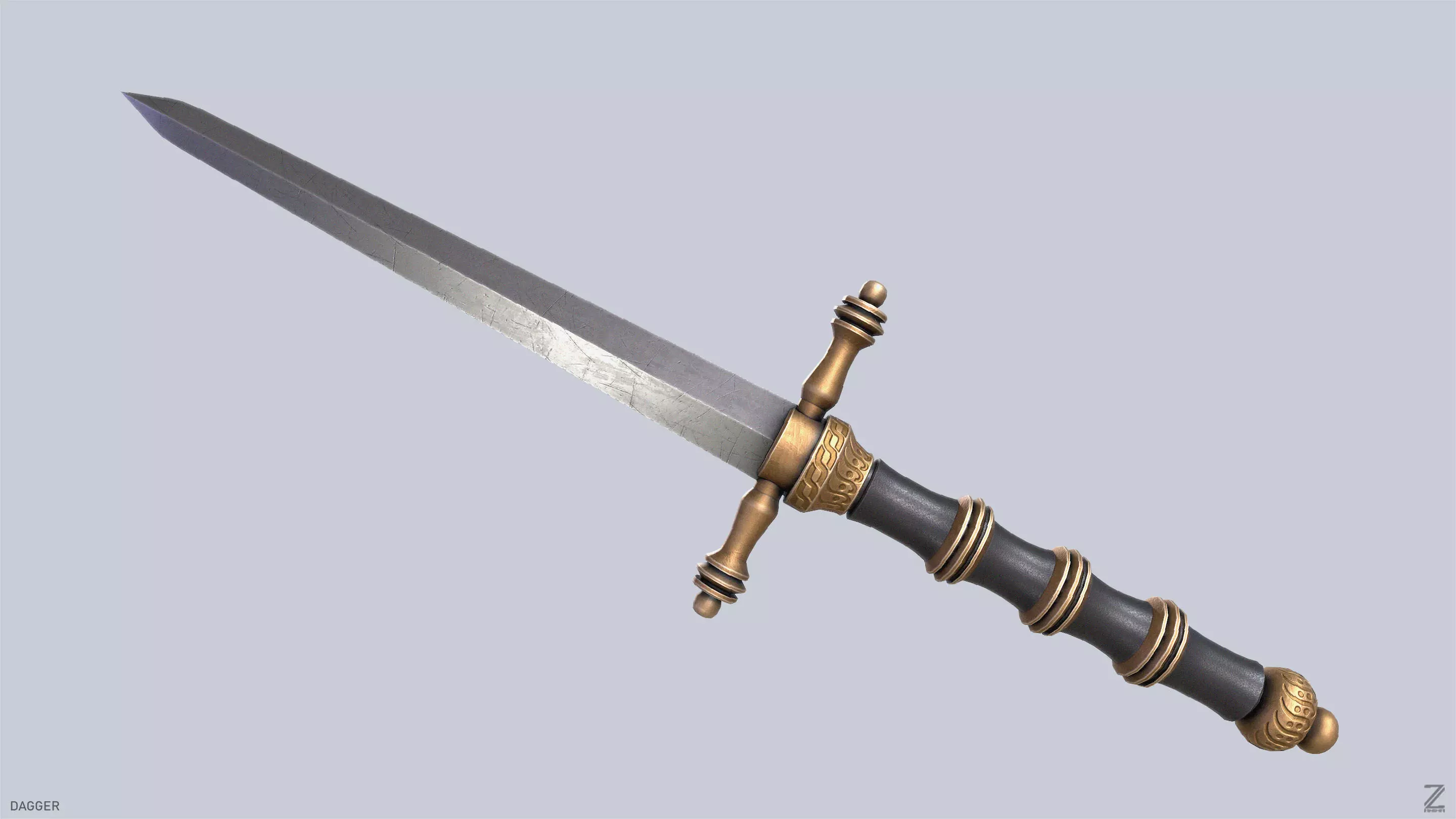 Dagger Low-poly 3D model_0