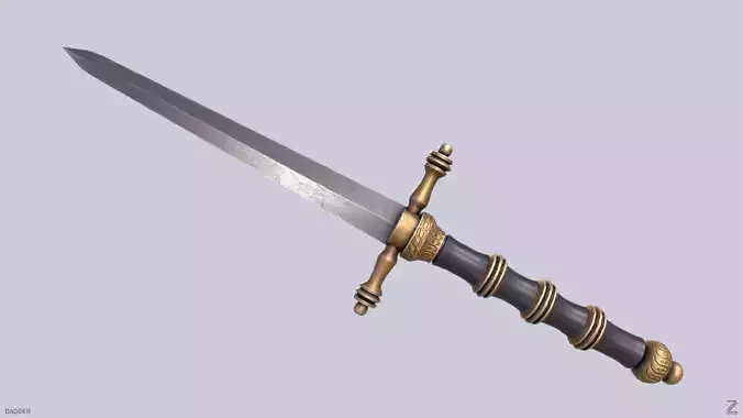 Dagger Low-poly 3D model Dagger Low-poly 3D model