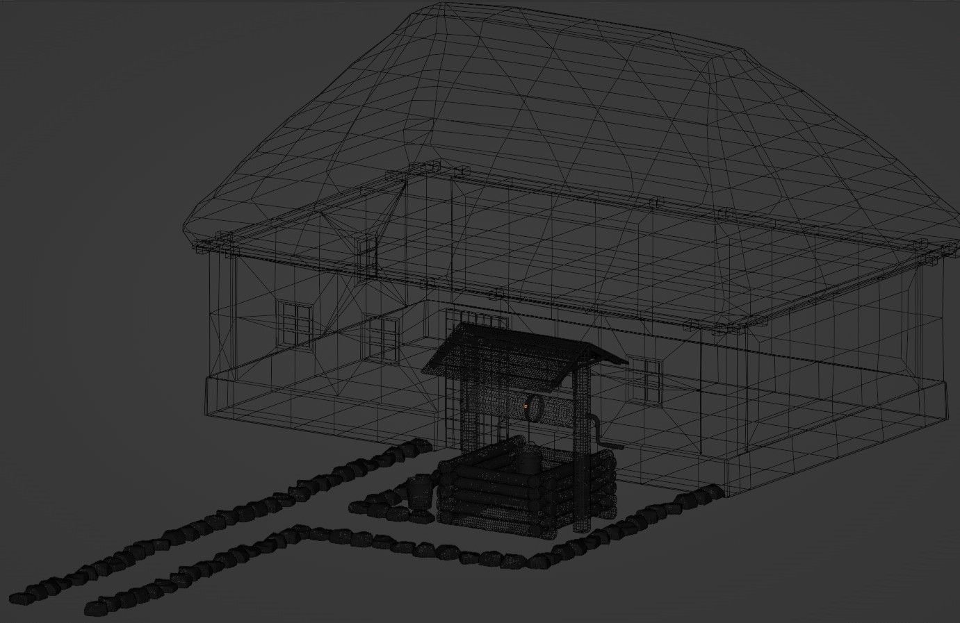 Ukrainian Hut 3D modular Low-Poly models Low-poly 3D model_11