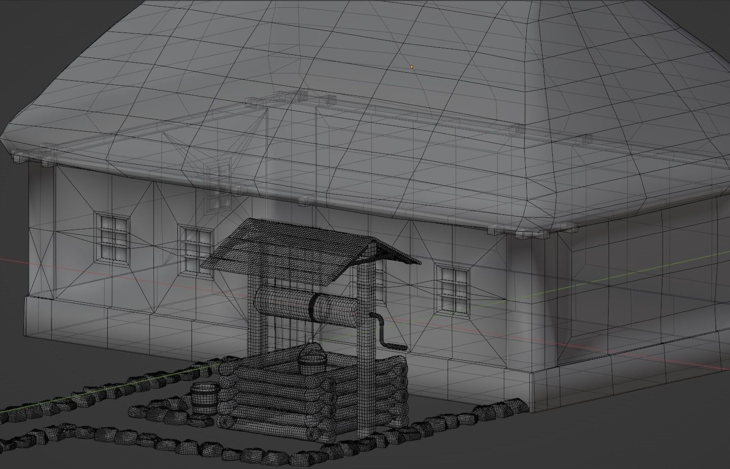 Ukrainian Hut 3D modular Low-Poly models Low-poly 3D model_9