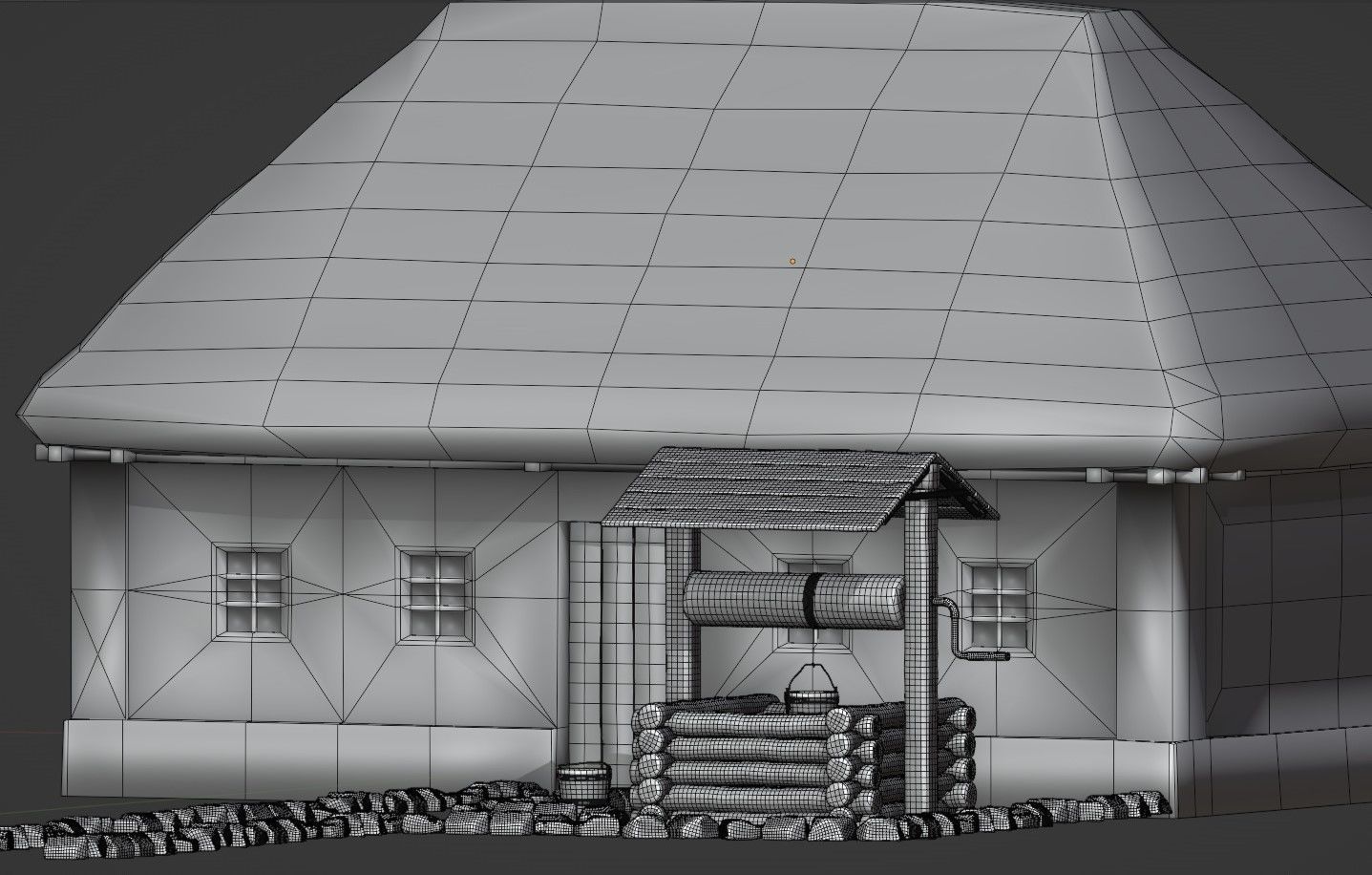 Ukrainian Hut 3D modular Low-Poly models Low-poly 3D model_8