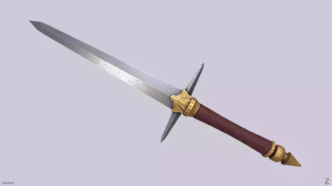 Dagger Low-poly 3D model Dagger Low-poly 3D model