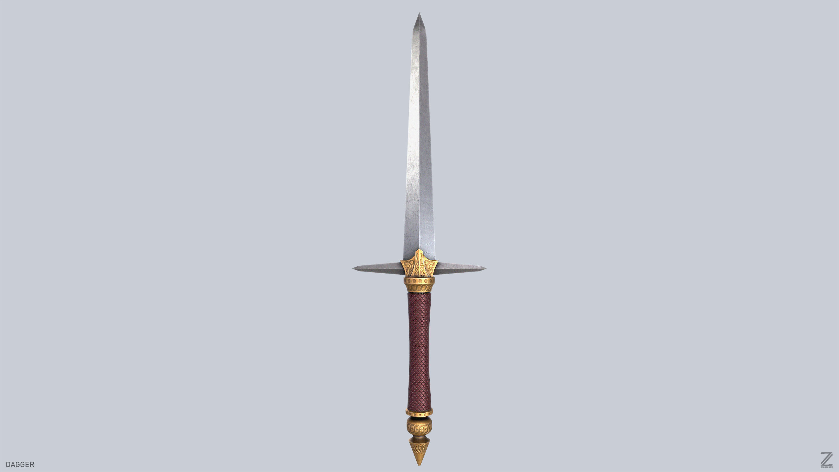 Dagger Low-poly 3D model_4