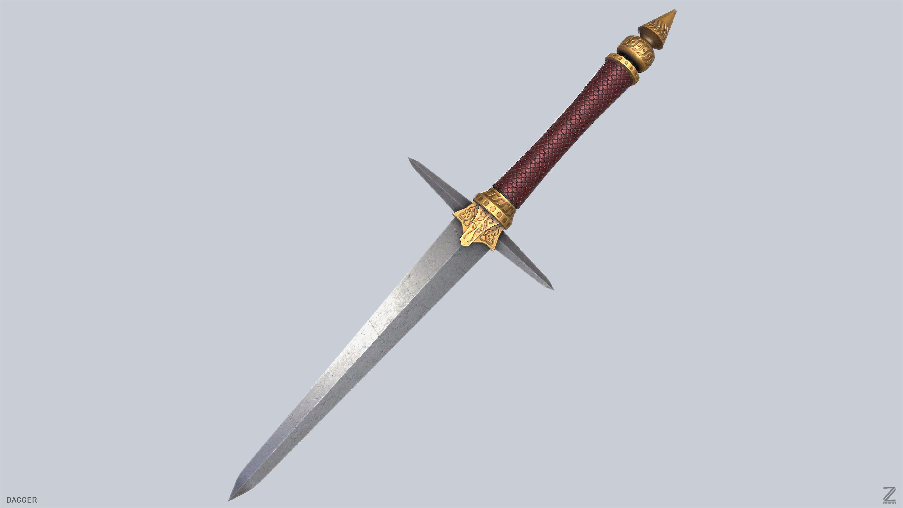 Dagger Low-poly 3D model_8