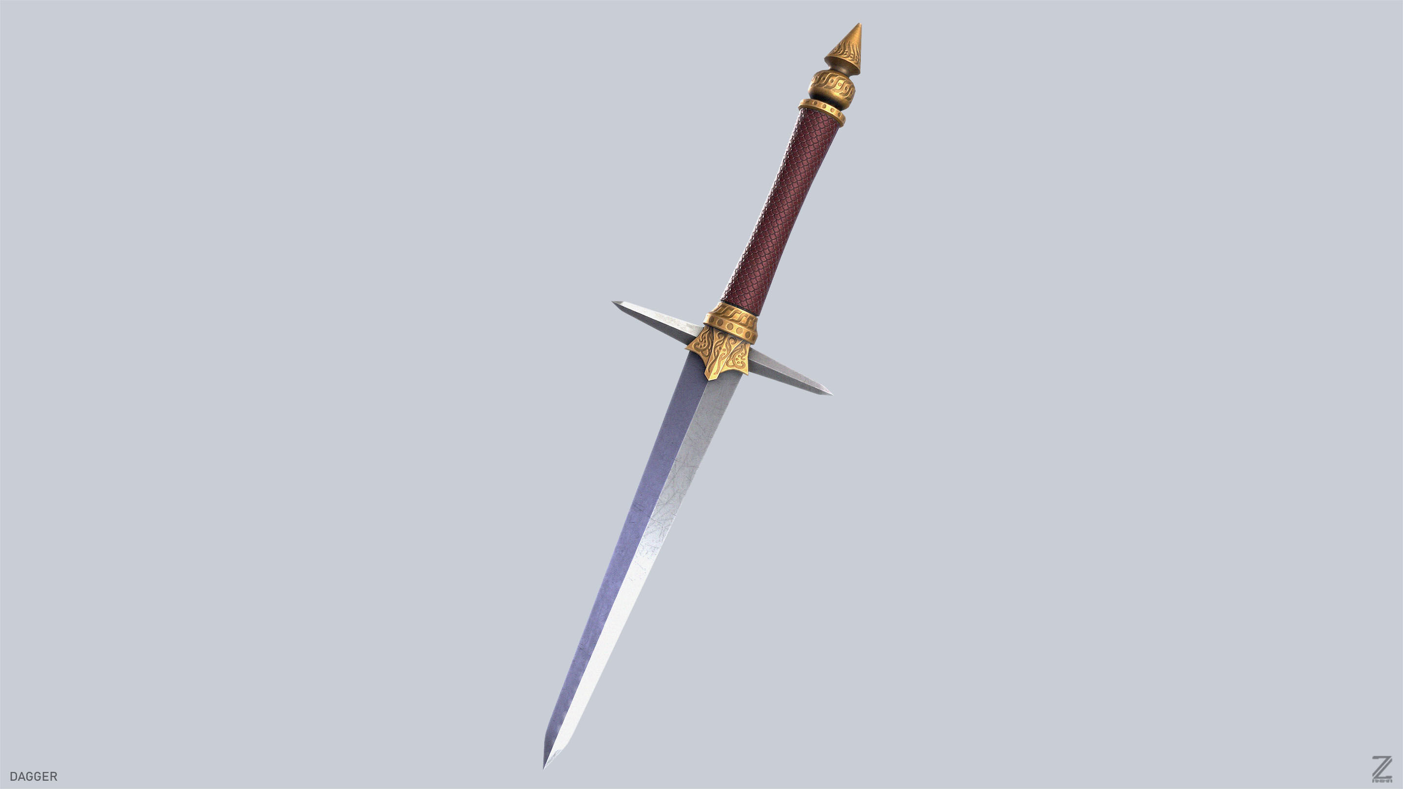 Dagger Low-poly 3D model_5