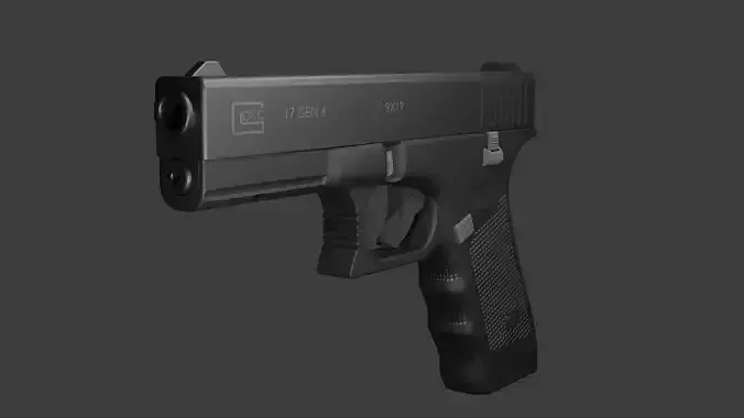 glock 17 gen 4 low poly