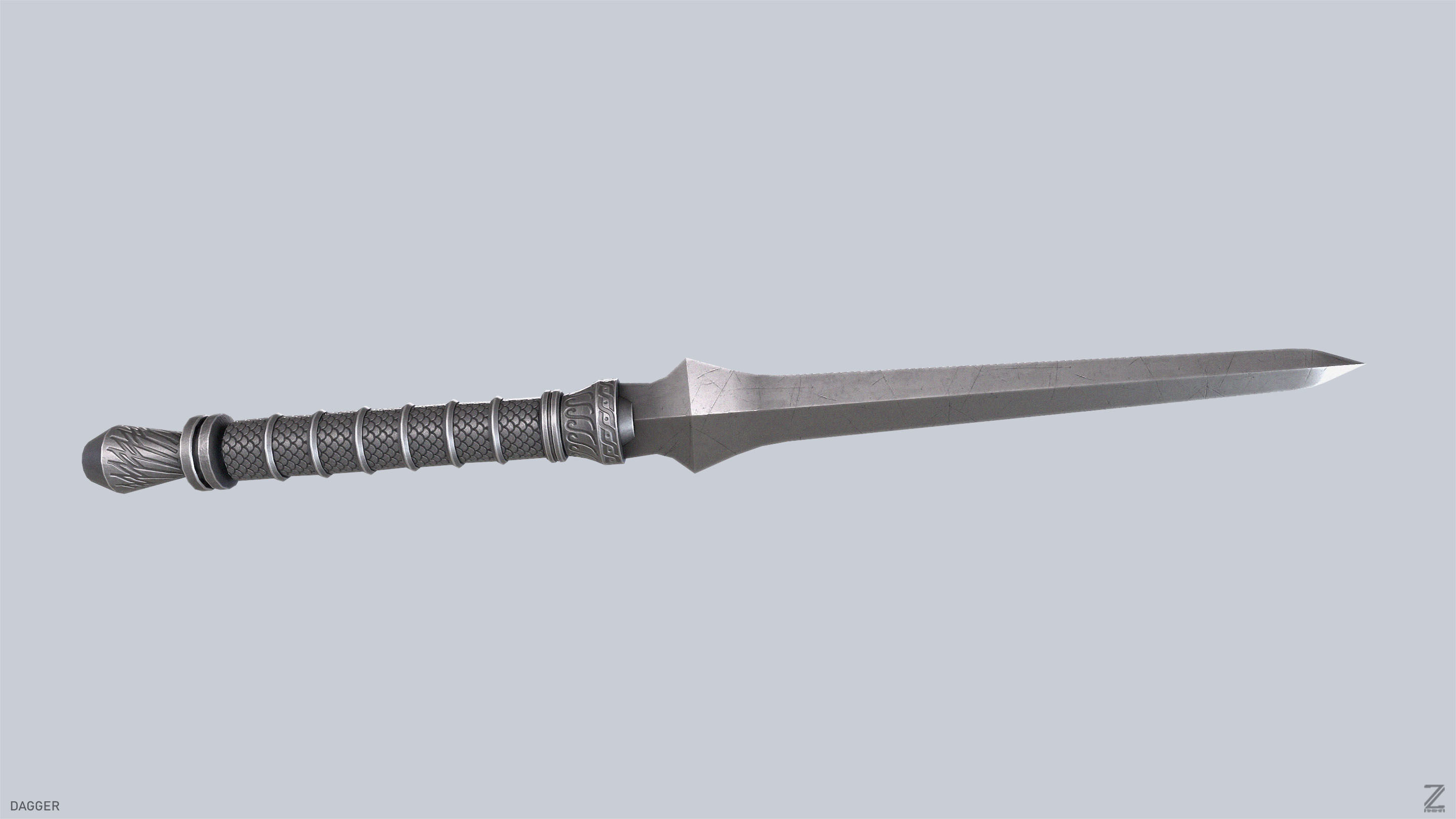 Dagger Low-poly 3D model_2