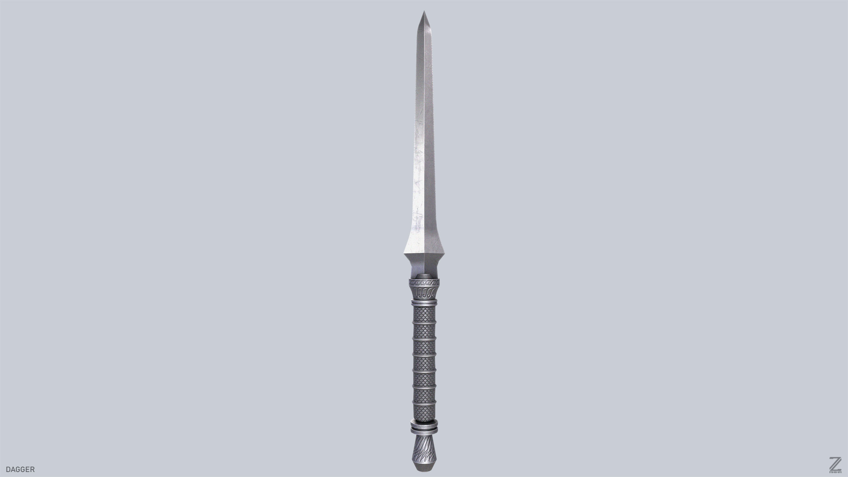 Dagger Low-poly 3D model_4