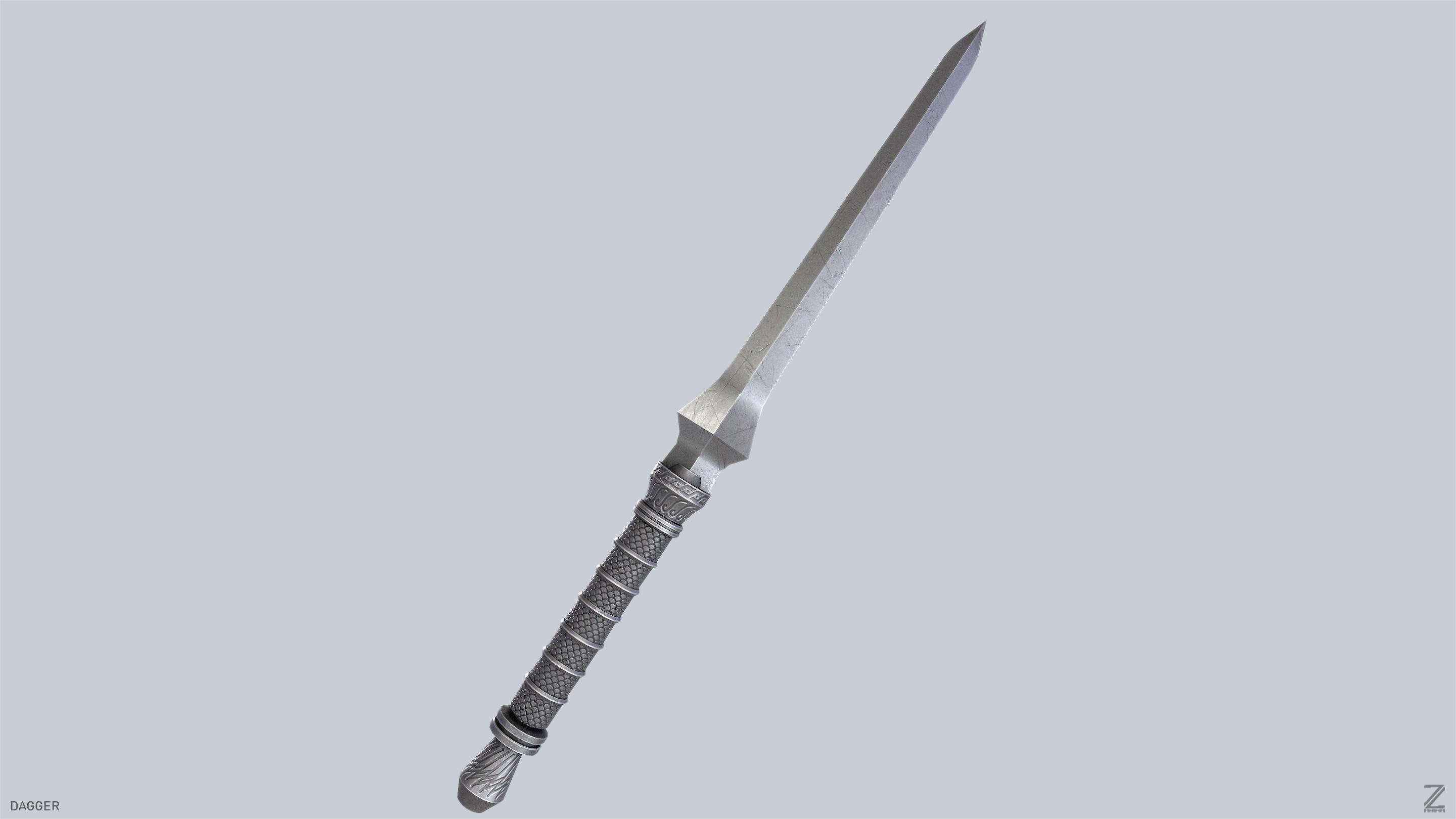 Dagger Low-poly 3D model_5