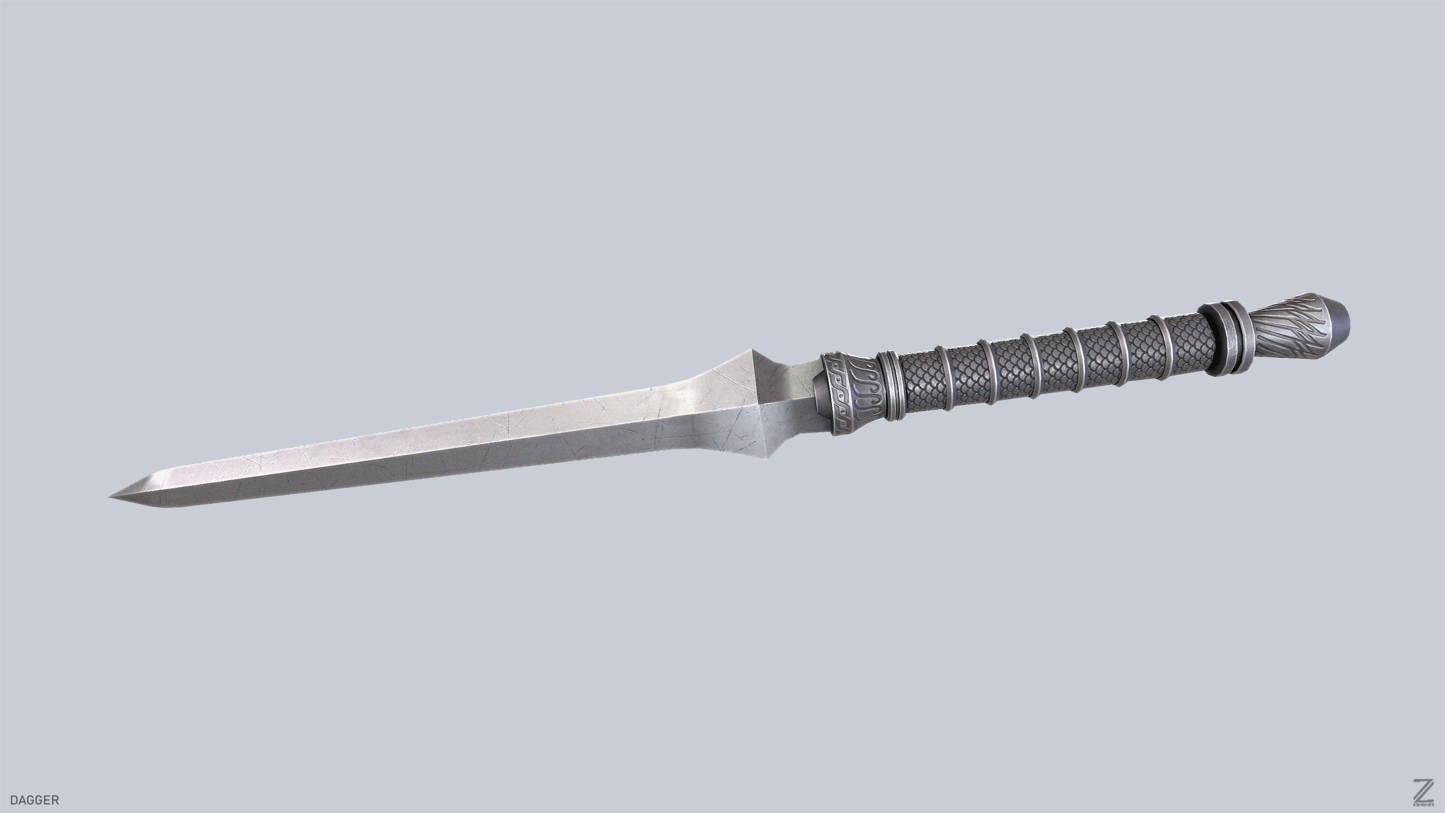 Dagger Low-poly 3D model_7