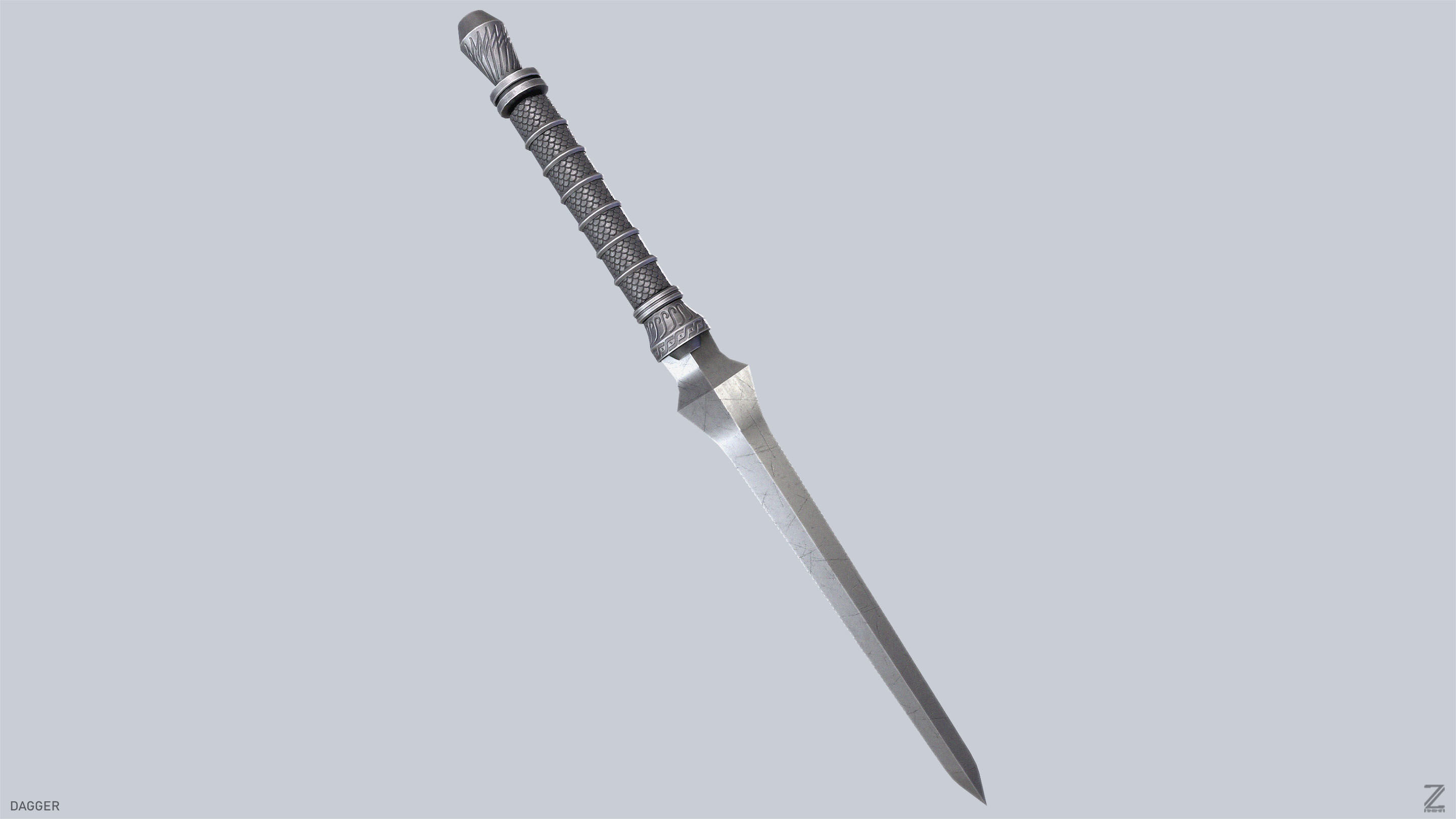 Dagger Low-poly 3D model_6