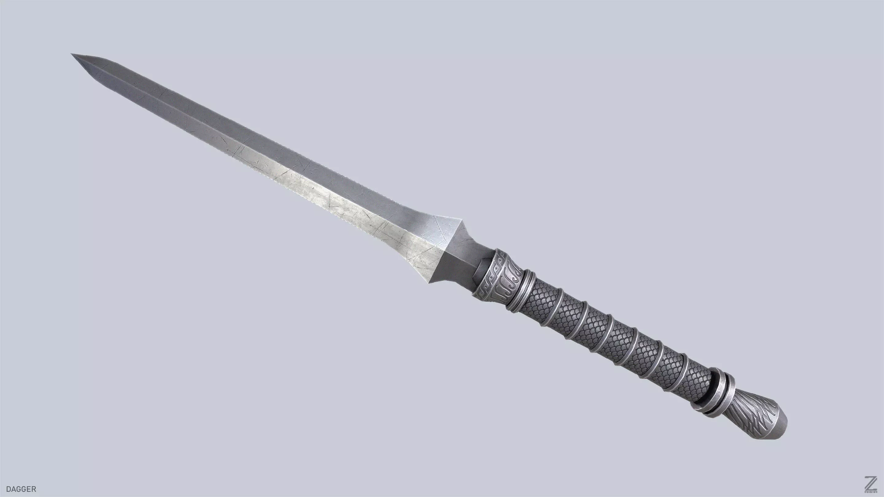 Dagger Low-poly 3D model_0