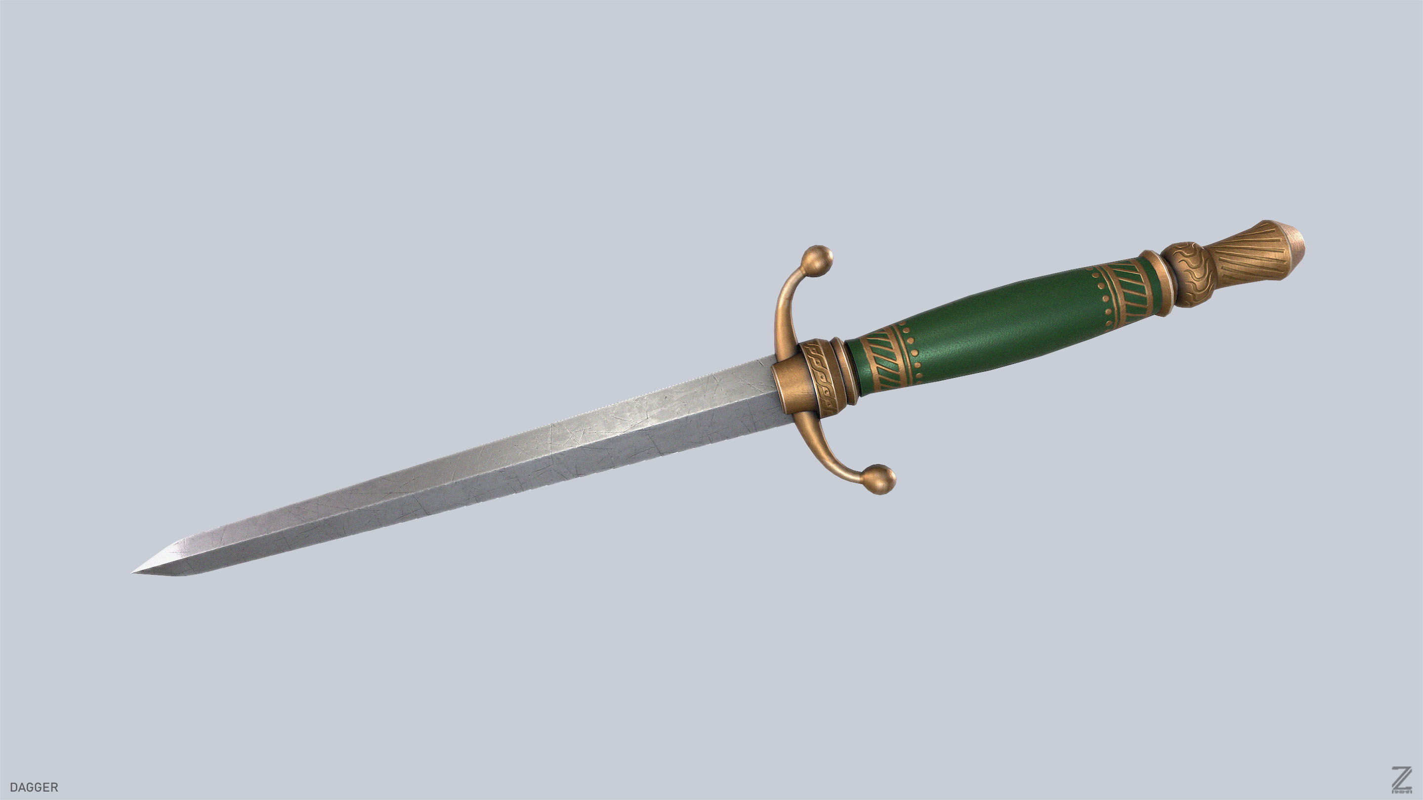 Dagger Low-poly 3D model_7