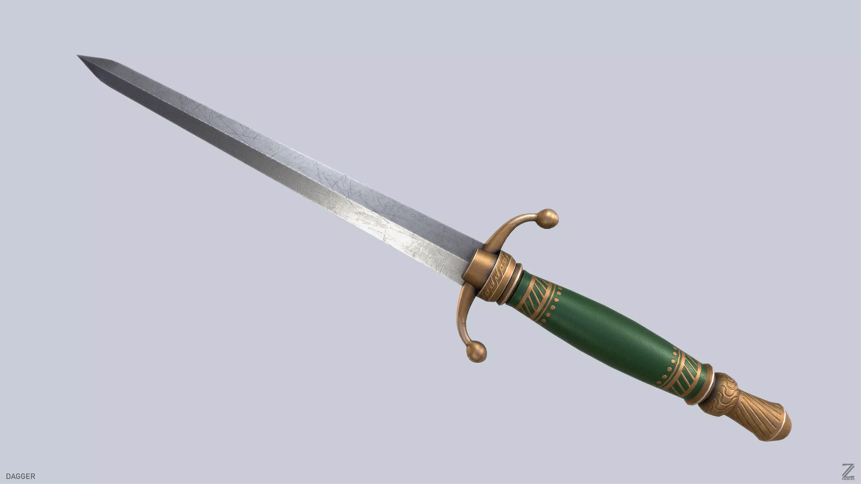 Dagger Low-poly 3D model_0