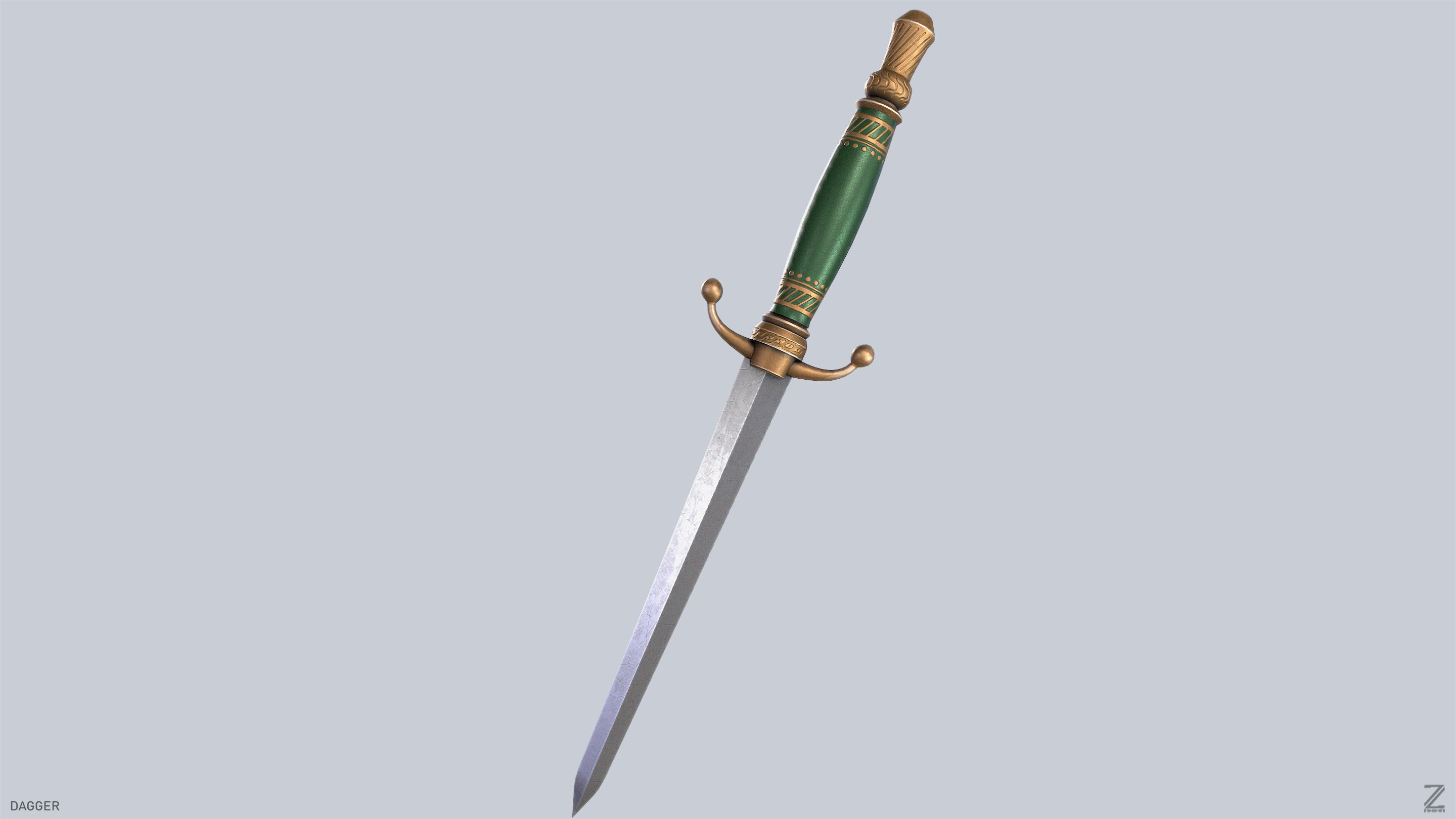 Dagger Low-poly 3D model_5