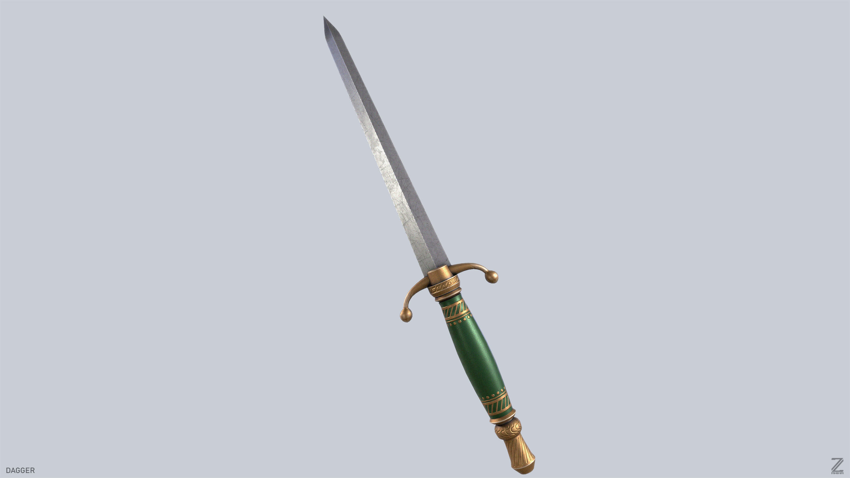 Dagger Low-poly 3D model_8