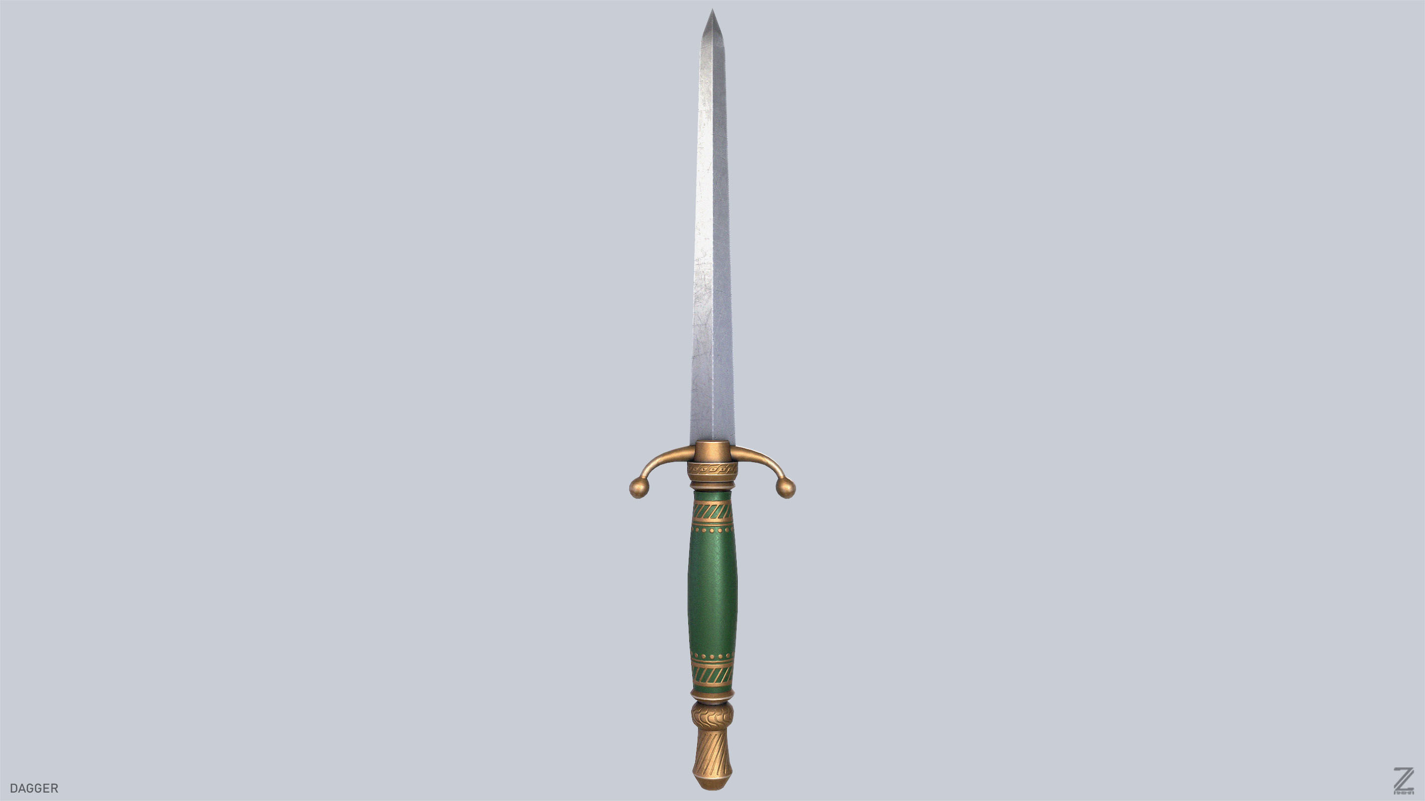 Dagger Low-poly 3D model_4