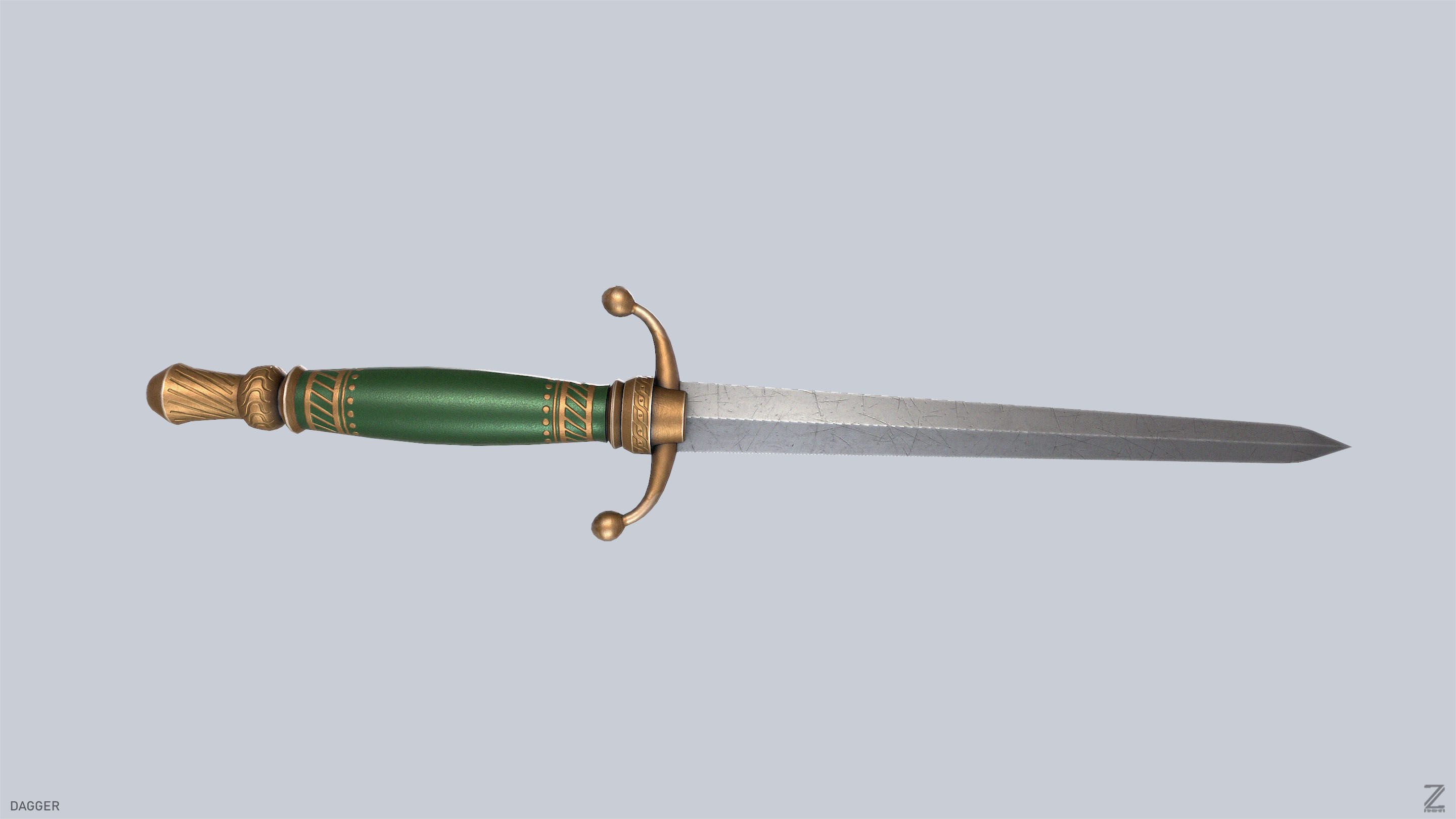 Dagger Low-poly 3D model_6