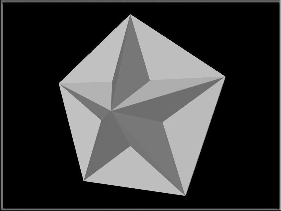 Star Ornament  Low-poly 3D model_7