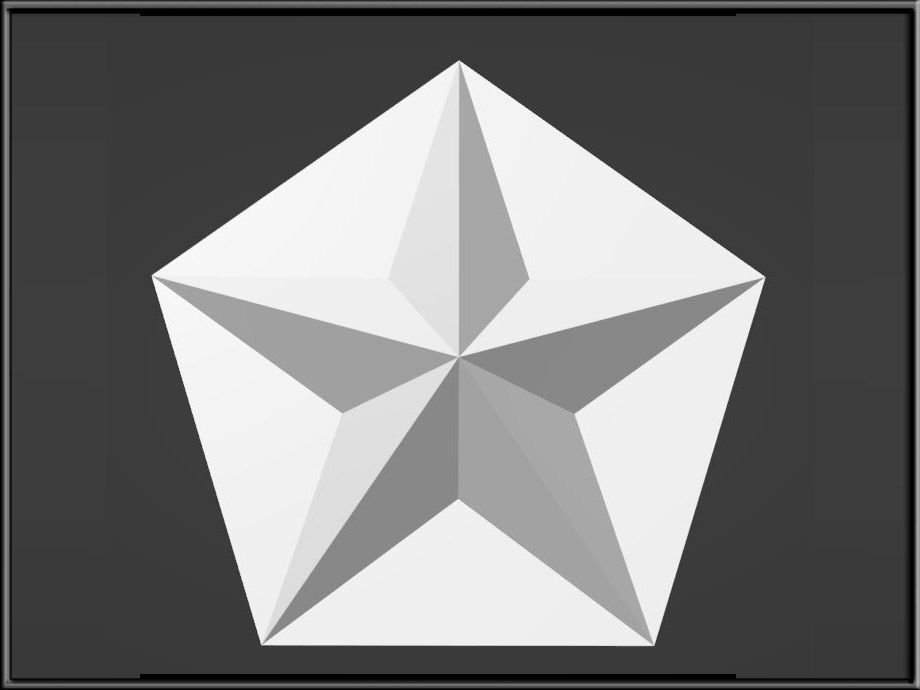 Star Ornament  Low-poly 3D model_4