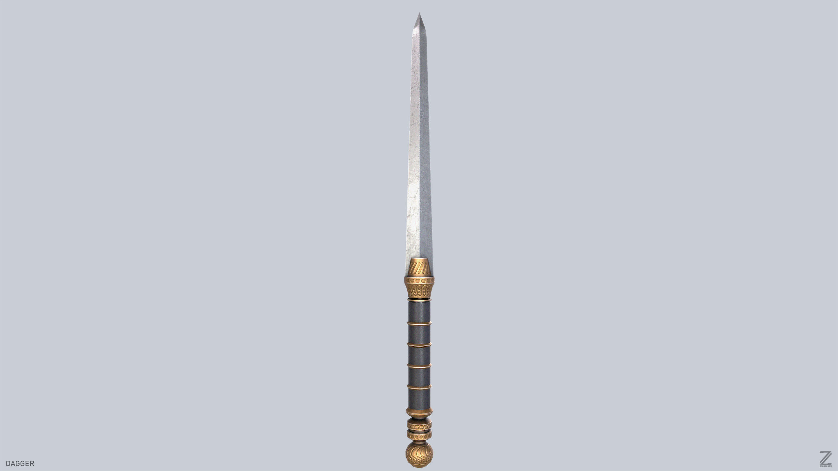 Dagger Low-poly 3D model_4