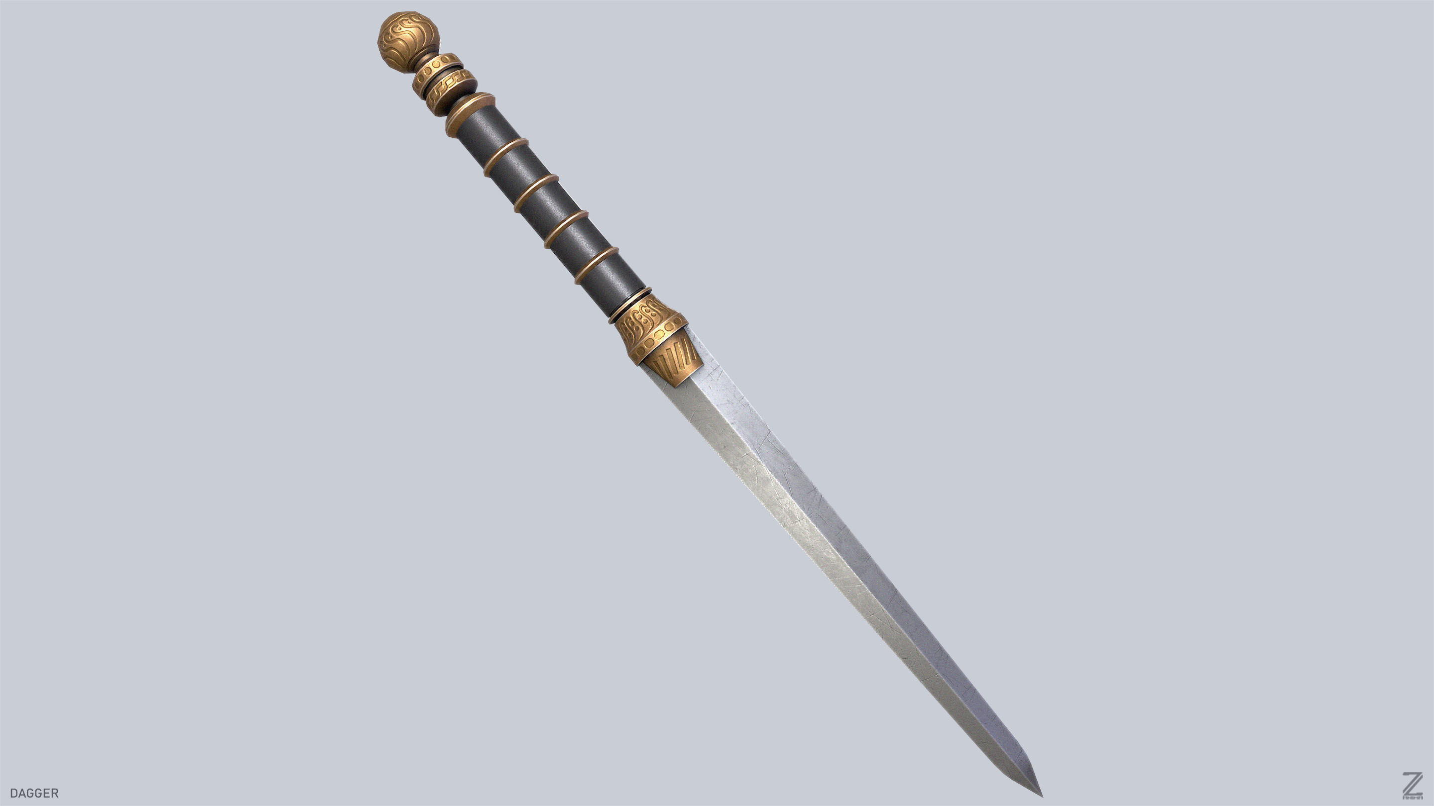 Dagger Low-poly 3D model_6