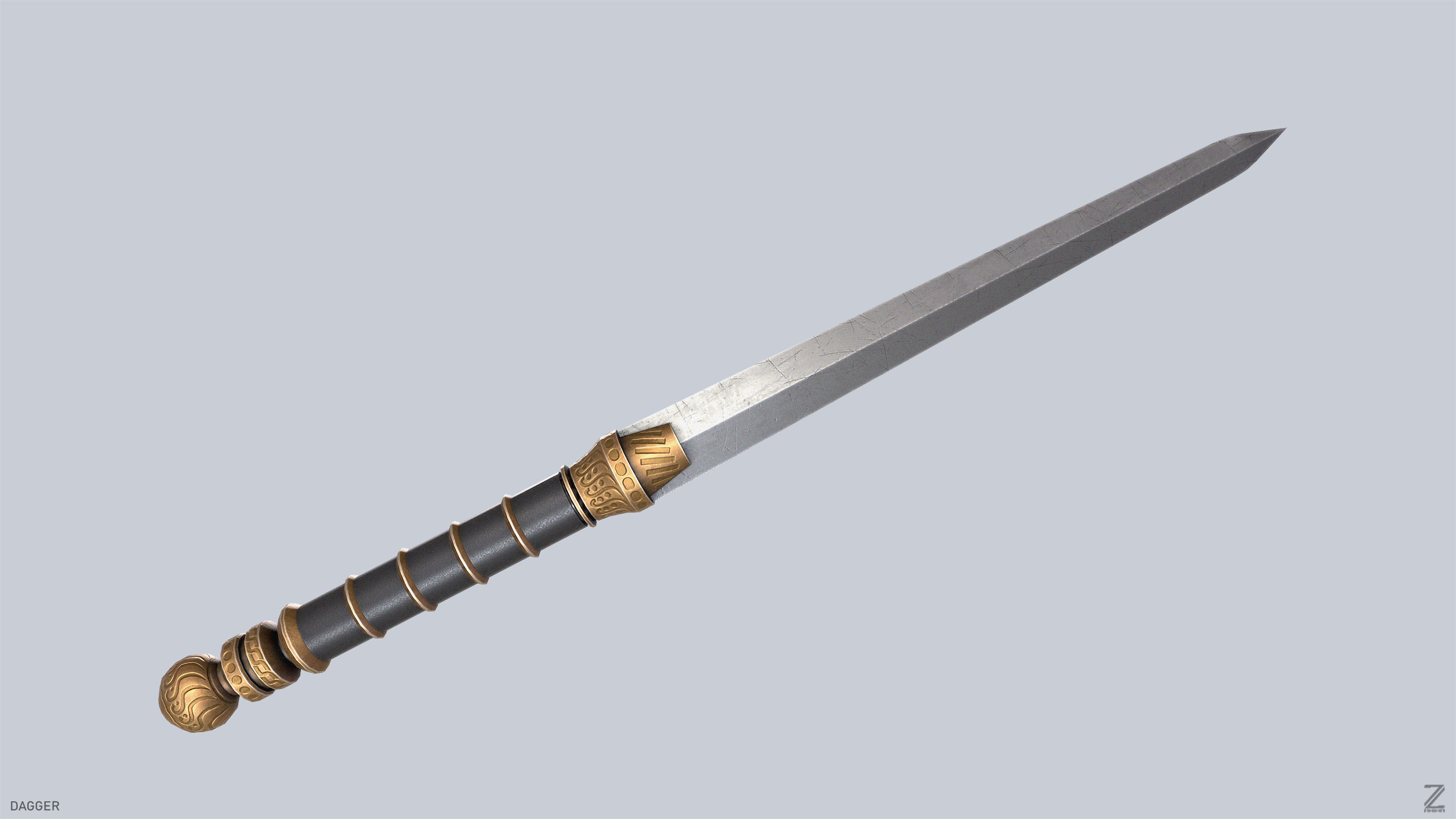 Dagger Low-poly 3D model_7