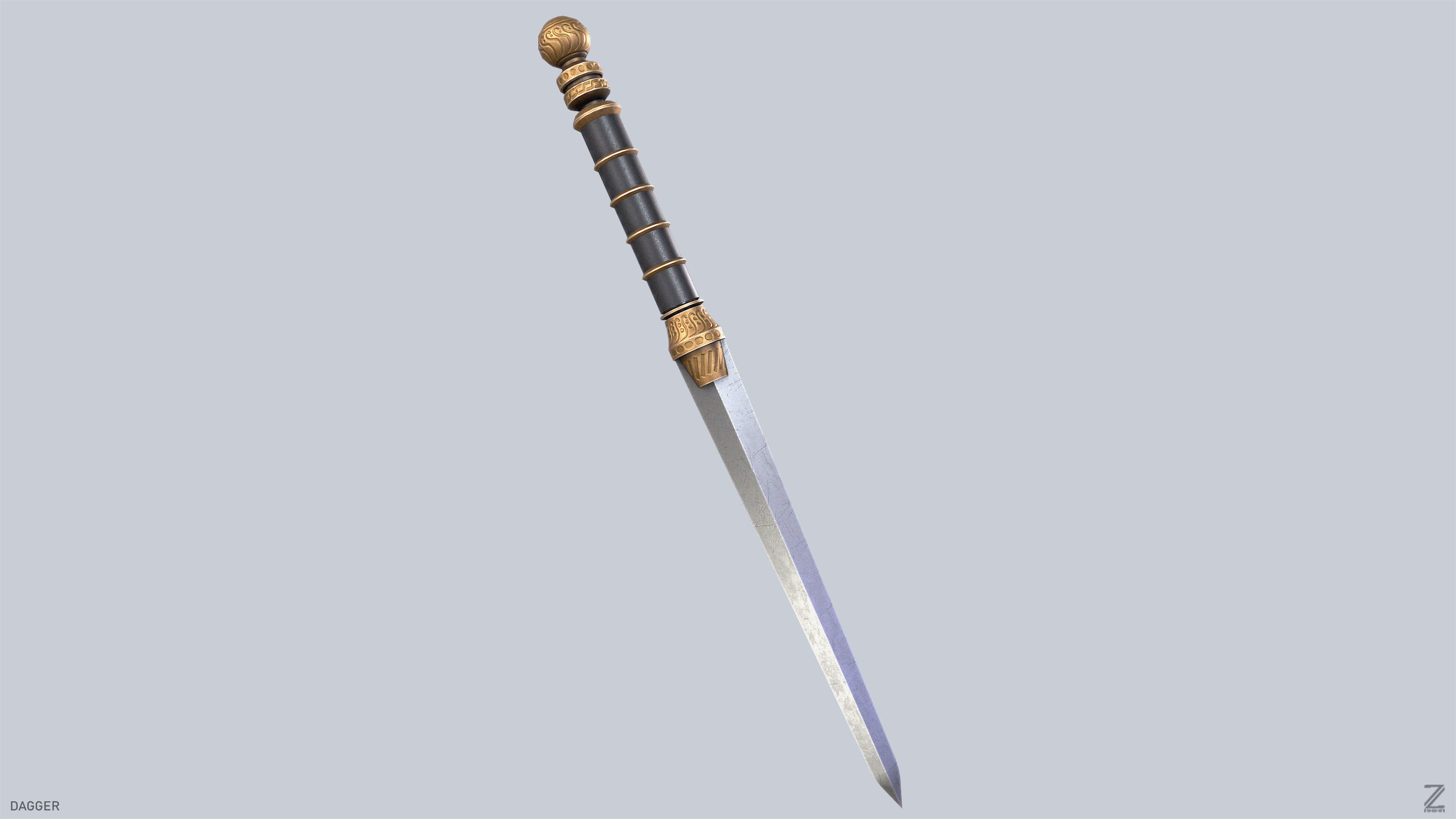 Dagger Low-poly 3D model_5