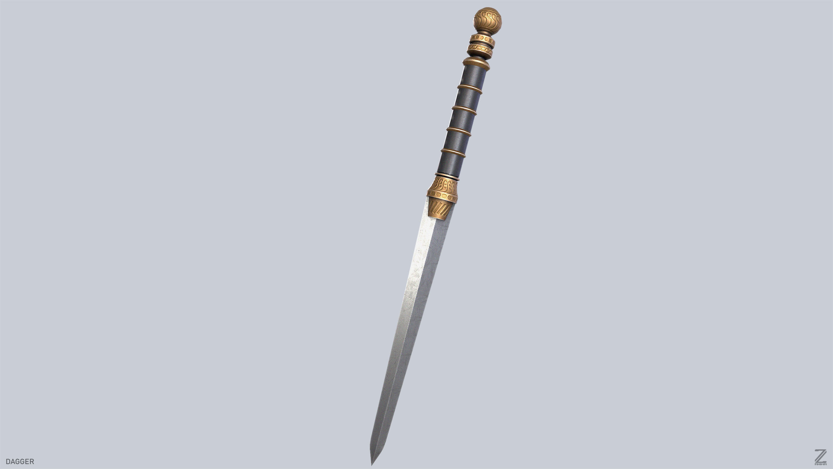 Dagger Low-poly 3D model_8