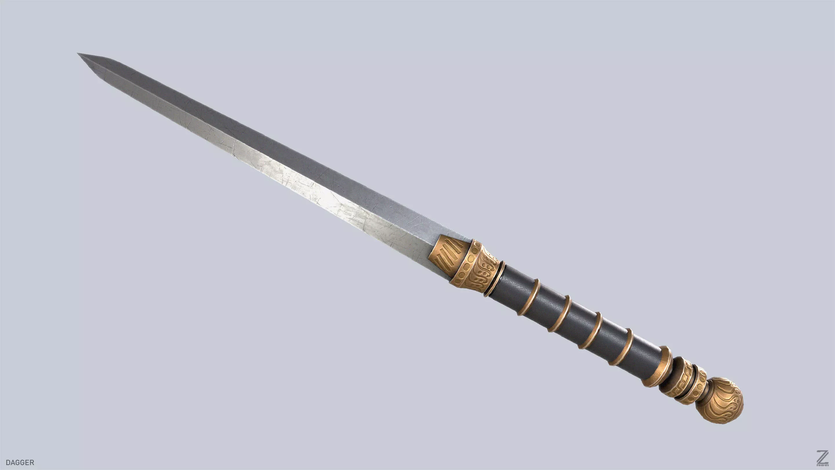 Dagger Low-poly 3D model_0