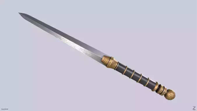 Dagger Low-poly 3D model Dagger Low-poly 3D model
