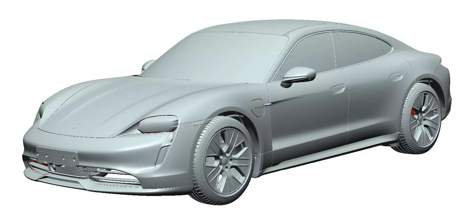 Porsche Taycan 4S Performance Plus 2020 - Exterior - Scan  model 3D model_0