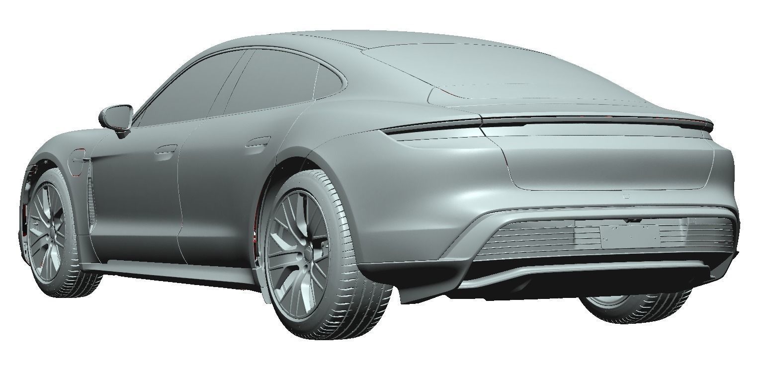 Porsche Taycan 4S Performance Plus 2020 - Exterior - Scan  model 3D model_1