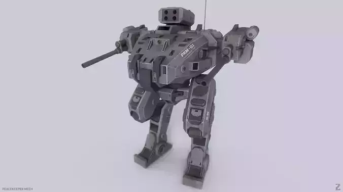 Peacekeeper Mech Low-poly 3D model Peacekeeper Mech Low-poly 3D model