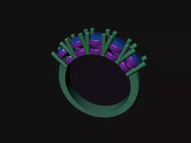 DIAMOND RING 5 STONES 