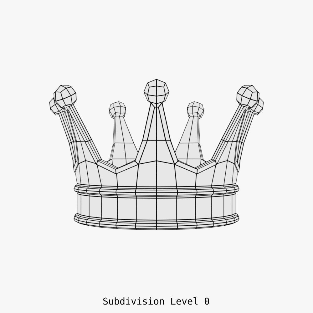 Gold Crown 3D model_5