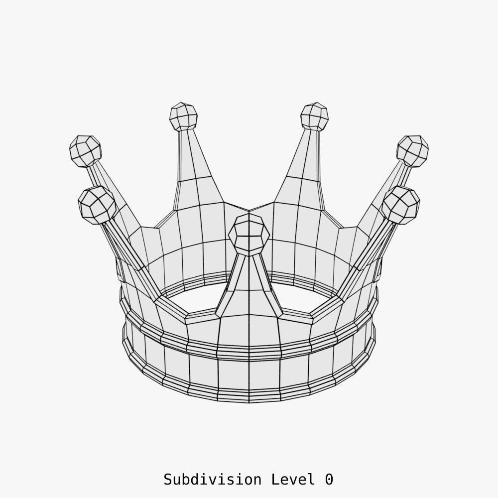 Gold Crown 3D model_6