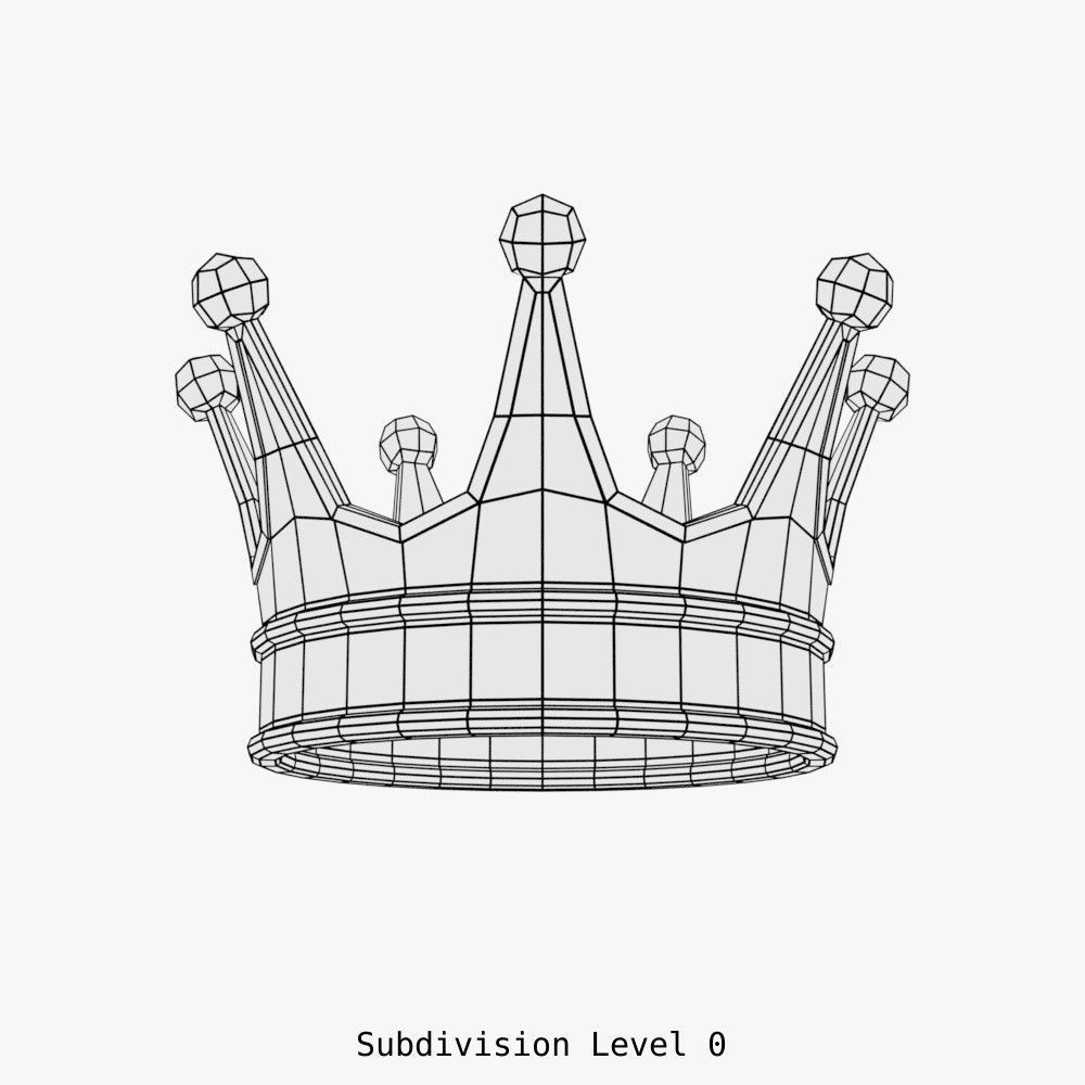 Gold Crown 3D model_4