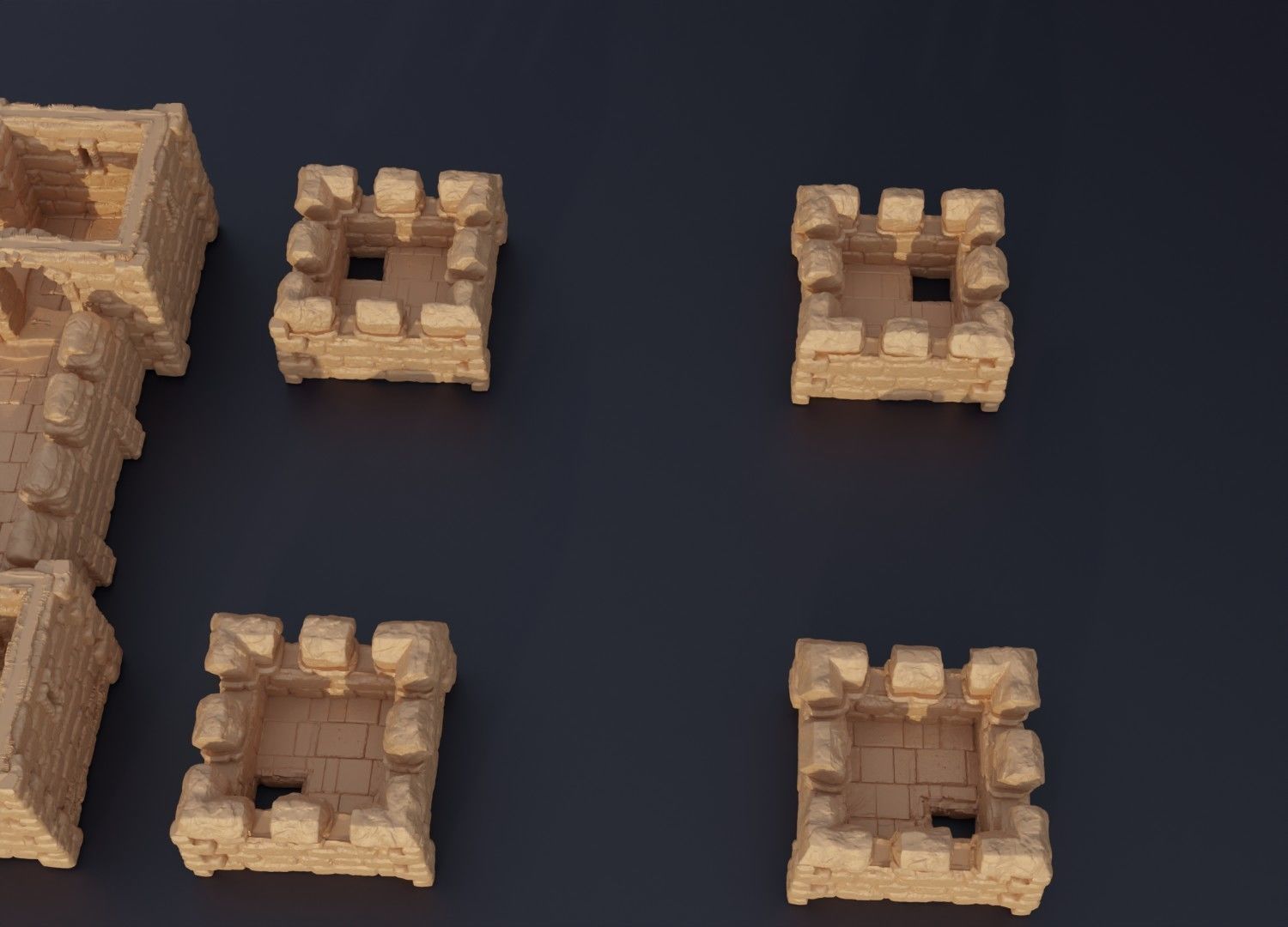 Old Norman Fort Tabletop Terrain 28 MM 3D print model_7