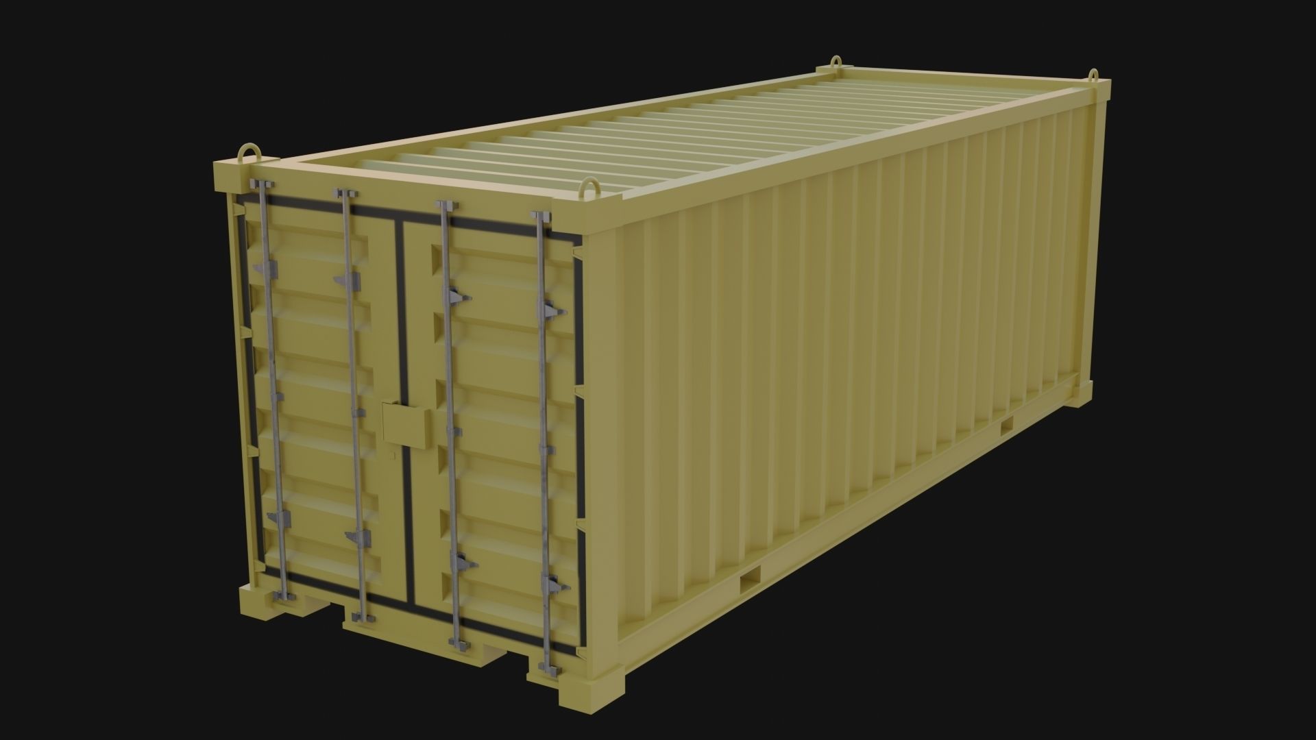 Container 3D Model Low-poly 3D model_2
