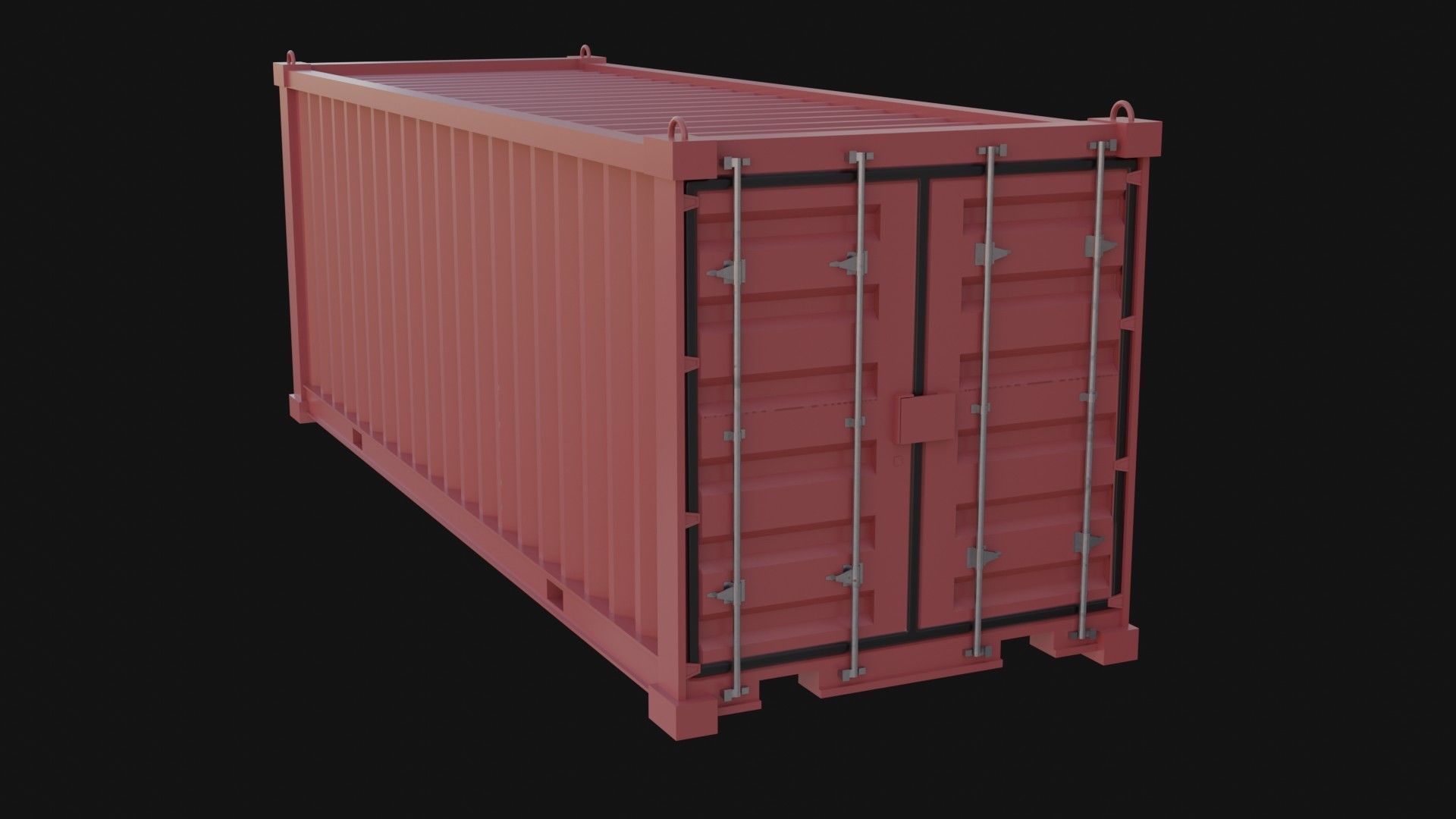 Container 3D Model Low-poly 3D model_3