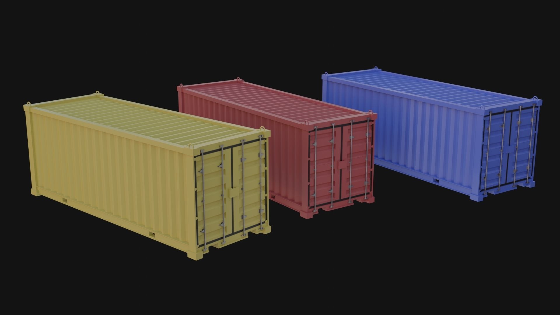 Container 3D Model Low-poly 3D model_1
