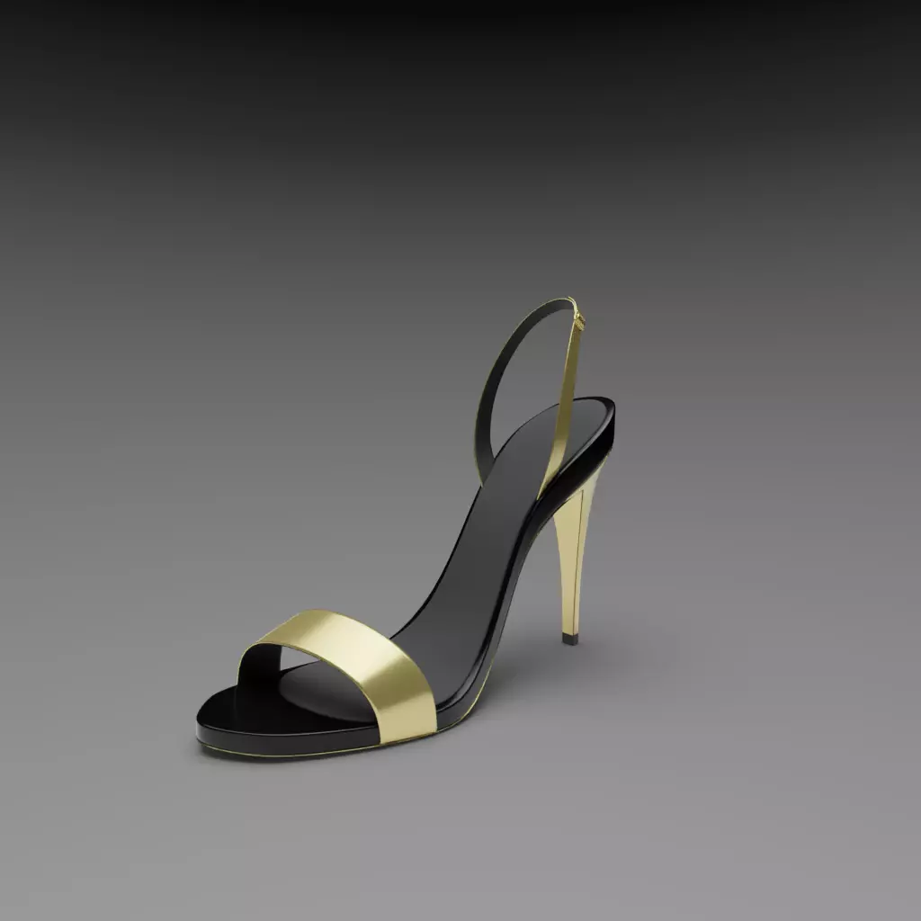 3D High Heels - Slingback Heels Free 3D model