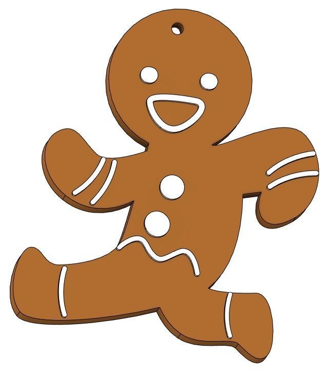 Gingerbread Keychain - Pack 3D print model_1
